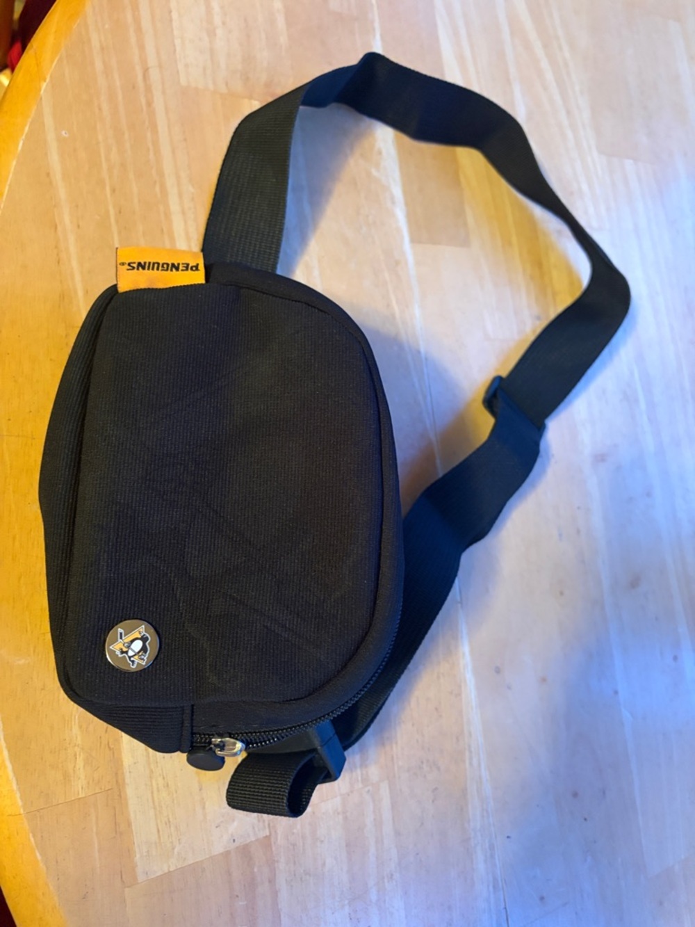 Original Penguin Black Compact Crossbody Belt Bag